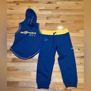 Brand New Kids XL Walt Disney World Matching Set Tank and Sweatpants